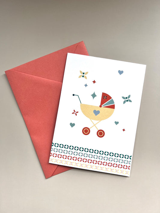 New Baby / Baby Shower Greeting Card (Blank) & Envelope