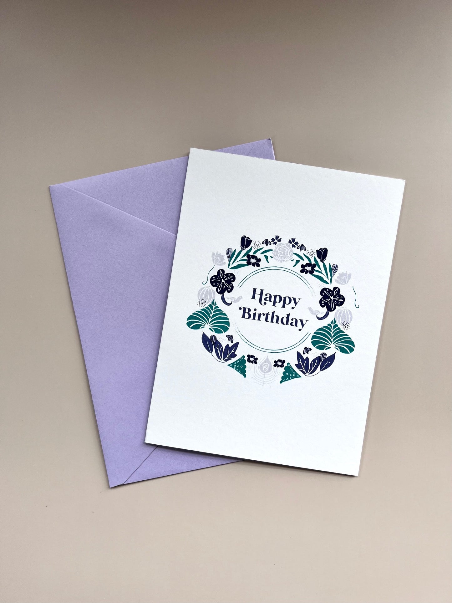 Happy Birthday Nature-Lovers Greeting Card (Blank) & Envelope