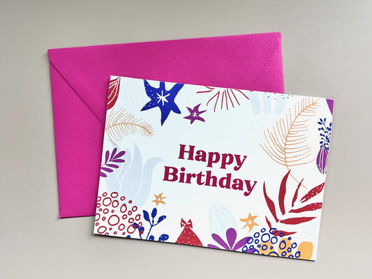 Happy Birthday "Underwater Fun" Greeting Card (Blank) & Envelope