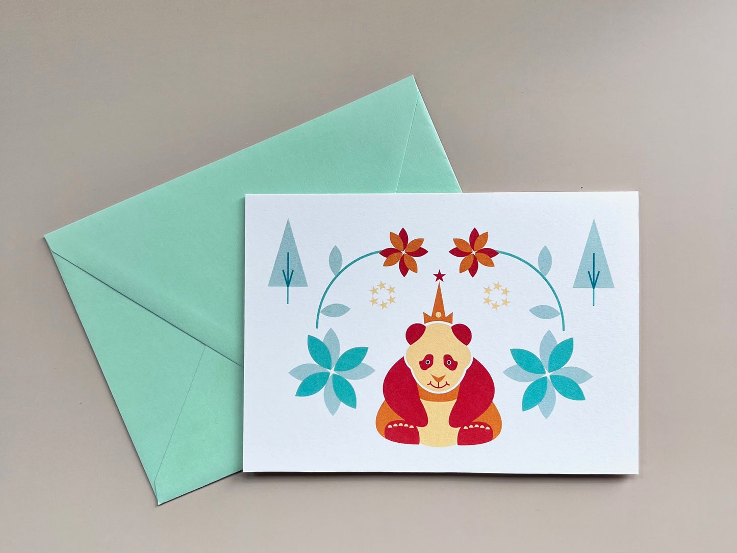 Panda Greeting Card (Blank) & Envelope