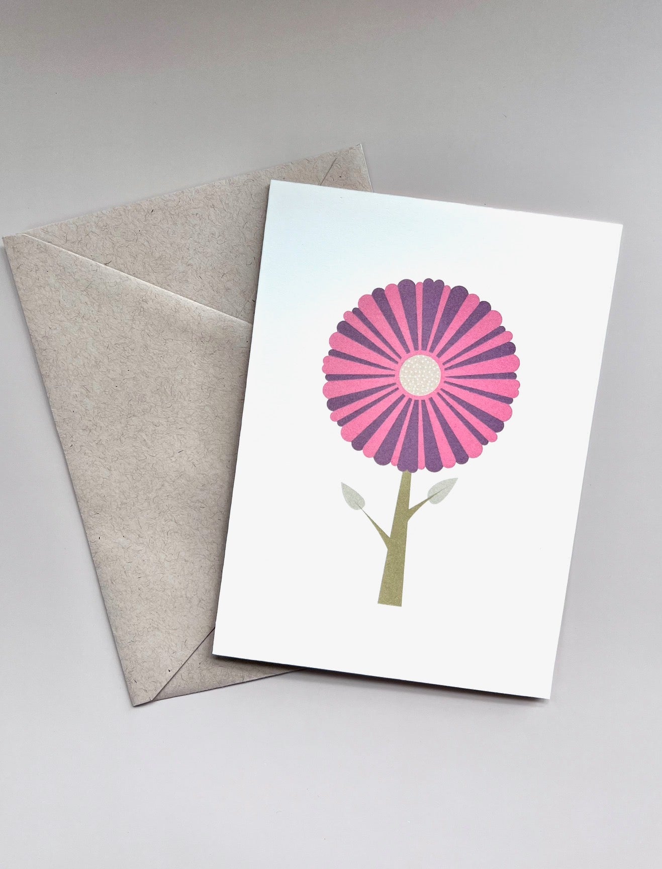 Floral Greeting Card (Blank) & Envelope